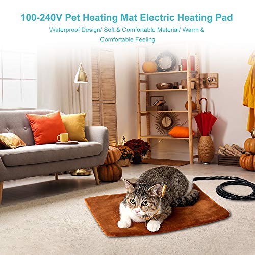 Tapete aquecedor de animais de estimação AC 100-240 V,Funien AC 100-240 V Tapete de aquecimento de a