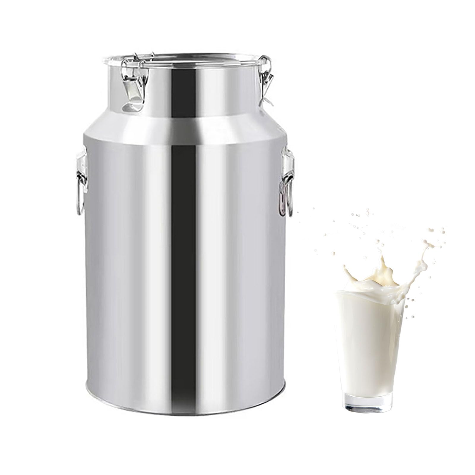 AYCDL Pail Milk Can Bucket,Stainless Steel Jug 5L/7L/9L/14L Seal Transport Canister for Churn Bucket,9L,14L