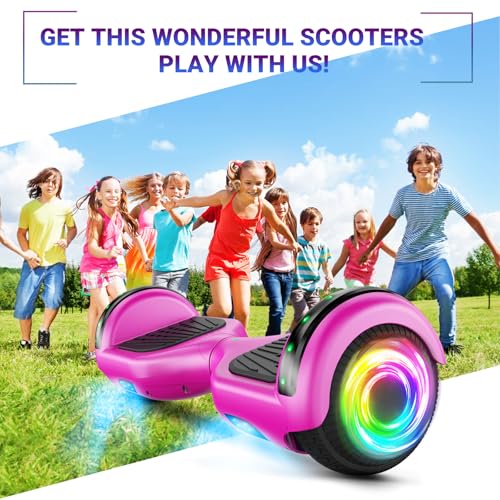 Image of SISIGAD Scooters for Kids Ages 7-12, with Built-in Bluetooth Speaker and 6.5 inch Colorful Lights Wheels, Safety Certified Self Balancing Scooter