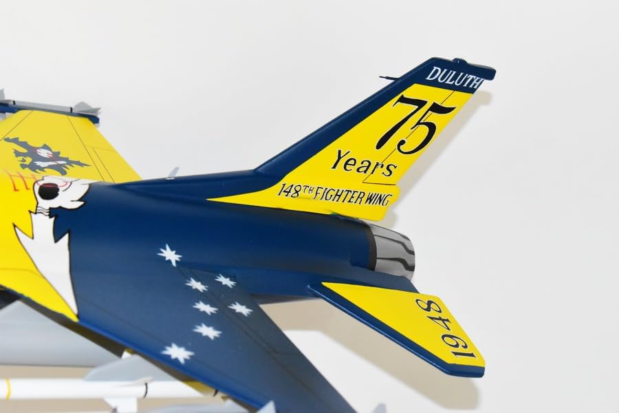 Lockheed Martin F-16, 148th FW Minnesota ANG, 75th Anniv, 18 inch Mahogany Model