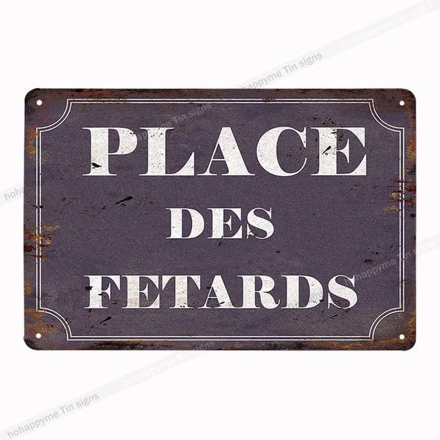 COISINE - Placa decorativa de metal francés vintage para bar, pub, club, decoración de pared, 20 x 30 cm