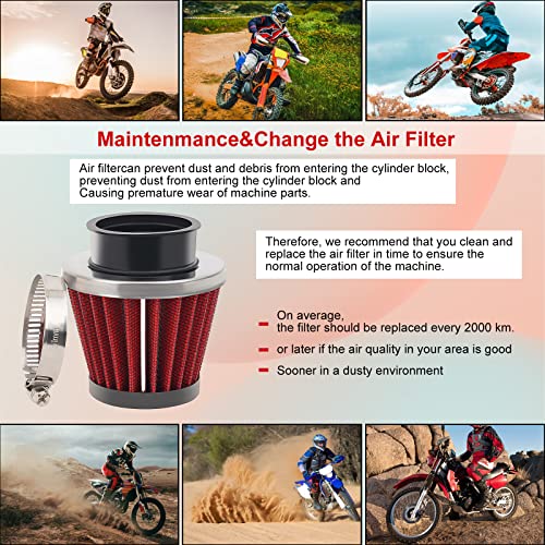 Jcklw 42Mm Air Filter For Gy6 125Cc 150Cc 200Cc 250Cc Motorcycle Quad Scooter Atv Dirt Bike Go Kart Compatible With Kawasaki Suzuki Yamaha Pz24 Pz30 Carburetor Moped Roketa Taotao Air Cleaner（3Pc) #TOP5