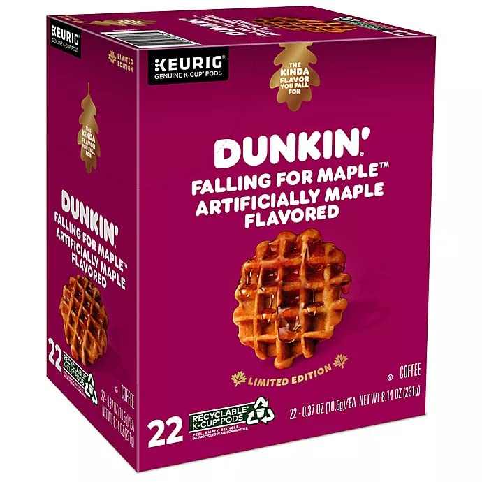 Miniatura 3 de Dunkin Donuts Falling for Maple Coffee K Cups, 2 paquetes de 22 K-Cups, edición limitada