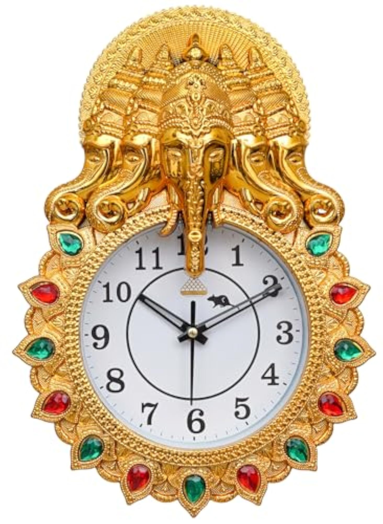 Ganesh Ji Analog Wall Clock, 26cm Stylish Home Decor