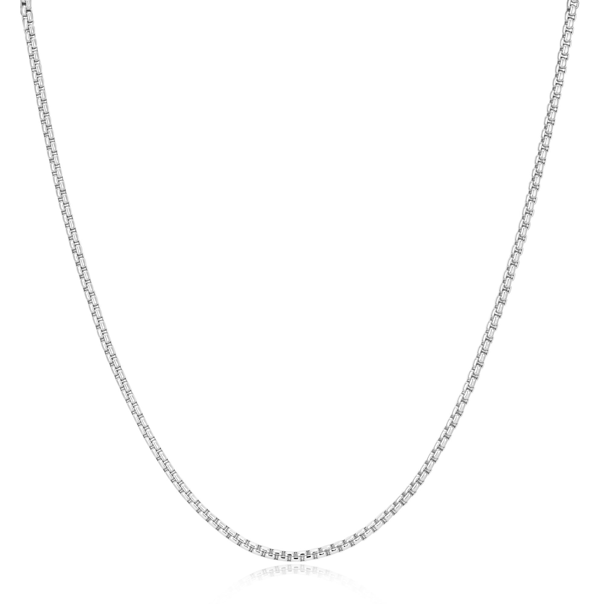 Esrael 2/3mm Silber Weizen/Venetian Edelstahl Kette für Männer und Jungen, Robuste lichtechte Silber Kette Halskette für Anhänger Schmuck Geschenke für ihn 18/20/22/24 Zoll
