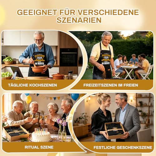 Hpbaggy Ruhestand Geschenk Mann, Grillschürze für Männer zur Rente, Pension Geschenk Mann, Lustig Grillschürze, Schürze Küchenschürze Geschenke für Rentner, Kochschürze Zum Renteneintritt Männer