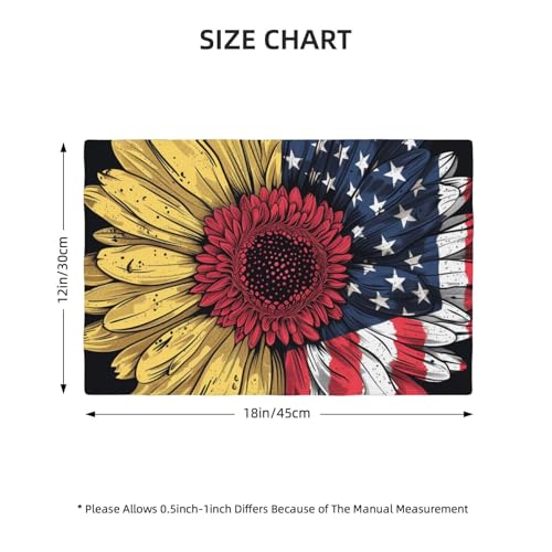 Set de table en lin isolant thermique avec motif floral drapeau jaune - 5
