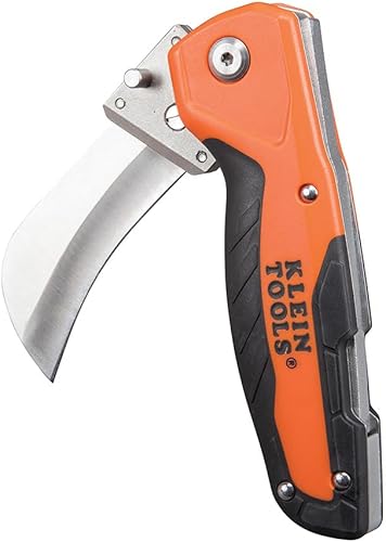 Miniatura 12 de Klein Tools 44218 cuchillo para despellejar cables, multiuso, con hoja reemplazable.