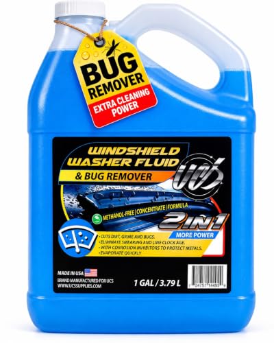 UCS Windshield Washer Fluid 1 Gallon, Streak-Free Bug Remove...