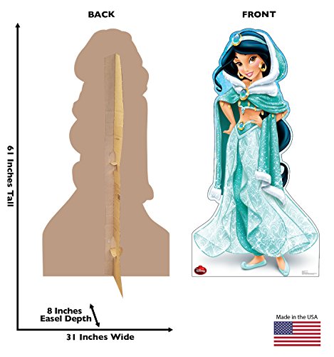 Image of Cardboard People Holiday Jasmine Life Size Cardboard Cutout Standup - Disney Holiday Collection