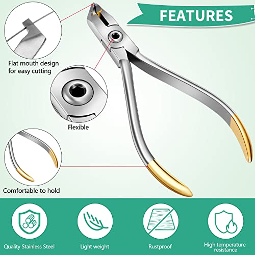 Nuanchu NUANCHU-TOOTH PULLING KIT-058 Braces Wire Cutter Hard Wire Cutter Pliers Wire Cutters Braces Stainless Steel Brace Removal Tooth Pulling Kit Tool For Cutting Titanium Alloy Archwire thumb #5