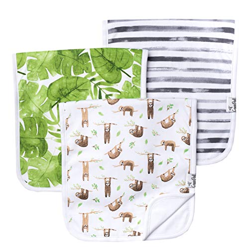 Image of Copper Pearl Premium Baby Burp Cloths - 3-Pack Large Cotton Burp Cloths, Extra Soft Spit Up Rags with 3 Absorbent Layers, Perfect for Baby Boy and Baby Girl Gifts (21" x 10" Size, Noah Set)