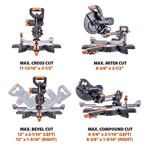 Evolution R255SMS-DB+ 10-Inch Multi-Material Miter Saw