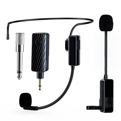 Head Microphone Wireless, Head Sets with Microphones, Bluetooth Headset Mic Ideal for Speakers PA System Voice Amplifier Wireless Microphone megaphone for Teacher, Tour Guides, Fitness Instructor