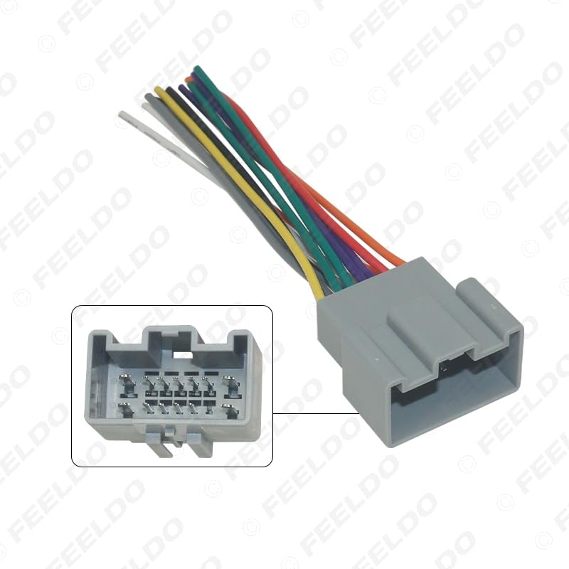 10Pcs Car OEM for Audio Stereo Wiring Harness Adapter for Buick Sail Install Aftermarket CD/DVD Stereo #FD2004