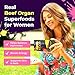Primal Queen Female-Optimized Beef Organ Superfood Supplement (Beef Liver, Kidney, Heart, & 3 More) - 100% Grass Fed, Pasture Raised Cattle - Balance Hormones, Energy, & More for Women