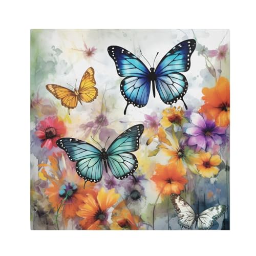 Servilletas de Tela con Diseño de Mariposa Multicolor Pack 6 miniatura 1