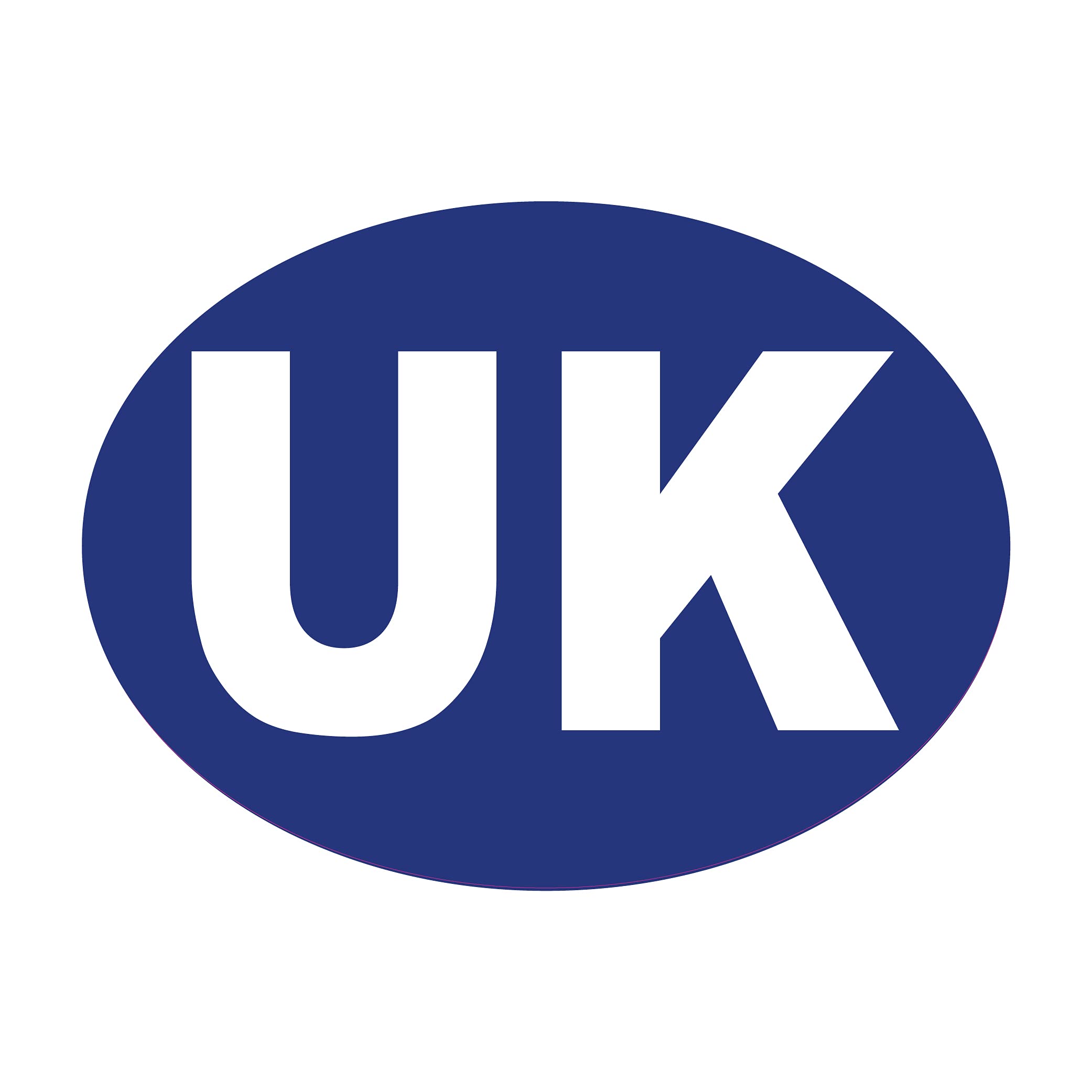 Landing Designs UK Car Stickers - Blue Oval Self-Adhesive Vinyl GB Stickers Car, Van, Lorry