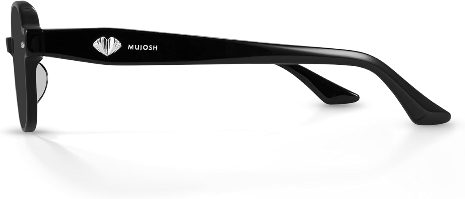 MUJOSH Trendy Retro 90s Y2k Rectangle Polarized Sunglasses for Women Men, Exclusive Eyewear Brand of EssilorLuxottica - Image 4