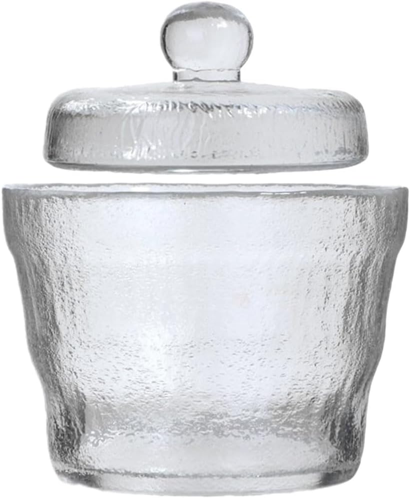 PRETYZOOM Small Glass Pickle Jar with Glass Weight - 650ml/21oz Tsukemono Maker with Heavy Duty Weight, Japanese One-Night Pickling Bowl Vegetable Fermentation for Sauerkraut, Kimchi