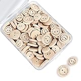 holzknöpfe herz ❤ Handmade with Love ❤ - Natur Holzknöpfe mit süßem Muster 