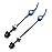 DEER U Road Mountain Bicycle MTB Wheel Hub Front and Rear Skewers Quick Release Clip Bolt Lever Axle QR 145/185 mm, a Pair (Blue)