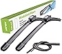 Windshield Wipers,ASLAM Type-G 22'+19' Wiper Blades:All-Season Blade for Original Equipment Replacement and Refills Replaceable,Double Service Life(set of 2)