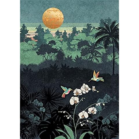 Bug Art Blank Greeting Card - Scenic Range - Orchid Hummingbirds Cover