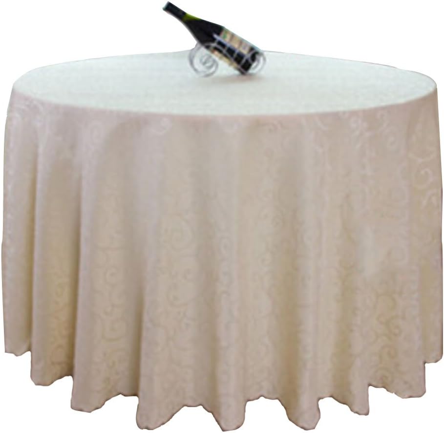 Polyester Tablecloth Round Tablecloth Table Cover (Red, 78.70 Inch)
