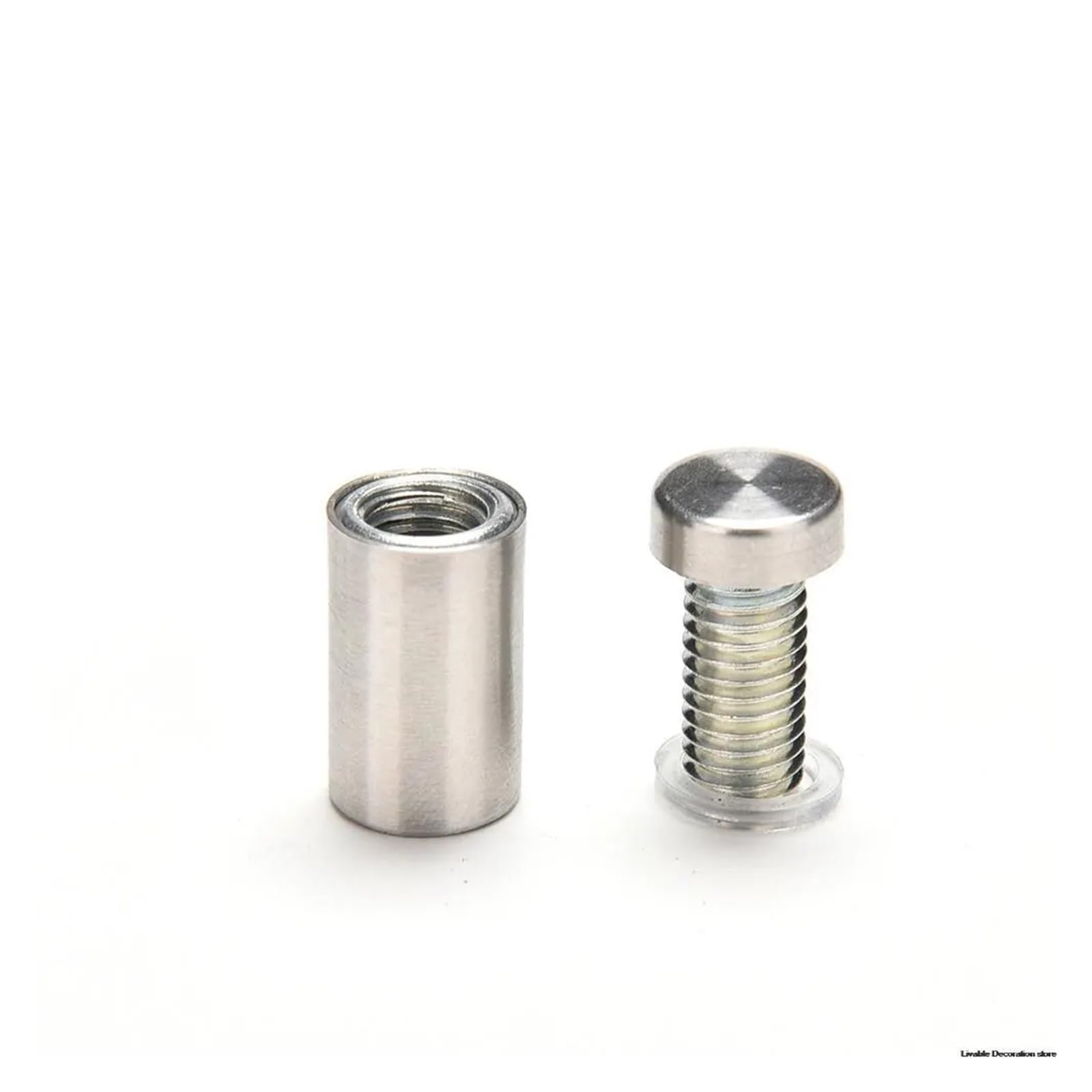 Fijaciones para separadores， 20 piezas de fijaciones de separación, pernos de separación de acero inoxidable, clavos de montaje, fijaciones publicitarias, tornillos de fijación de clavos de vidrio de
