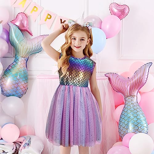 Vikita Girls Dresses For Summer Short Sleeve Toddler Girls Clothes Party Tulle Dresses For Little Girls, Sh4406 6T #TOP1