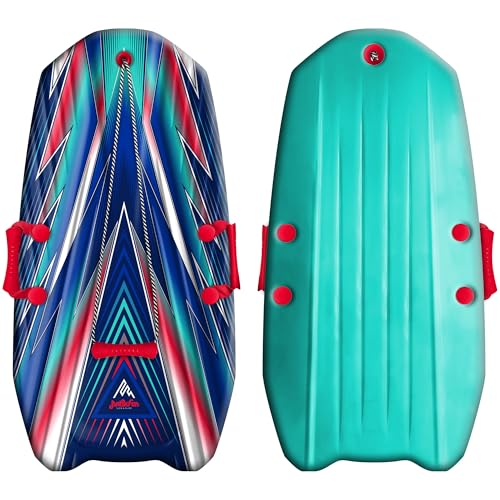 Artikfun 36in Winter Foam Snow Sled with Tow Rope and Handles (Red)