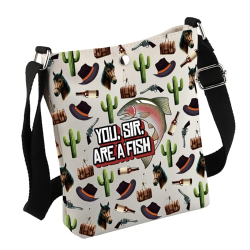 RDR2 Inspired Gift Are A Fish Crossbody Bag Games Player Gift Video Gaming Gift RPG Gift