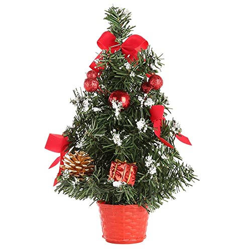 ZAW Choinka choinka Boże Narodzenie sztuczne dekoracje na blat festiwal miniaturowe drzewo dom pokój biurko ozdoby dzieci prezenty choinka (wysokość choinki: 40 cm, kolor: C)