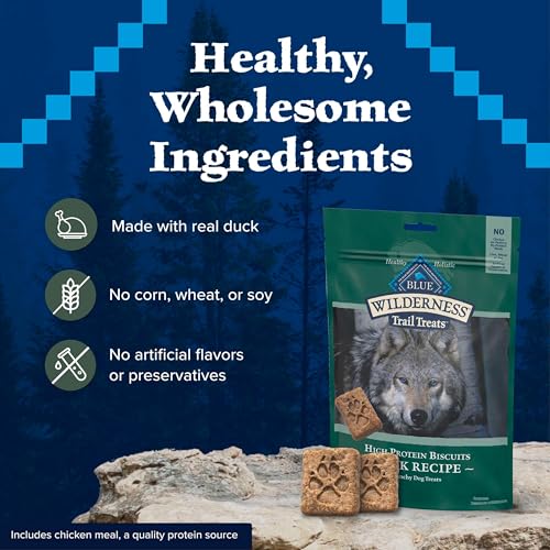 Blue Buffalo Wilderness Trail Treats Duck Crunchy Dog Biscuits, 10 oz - image 8