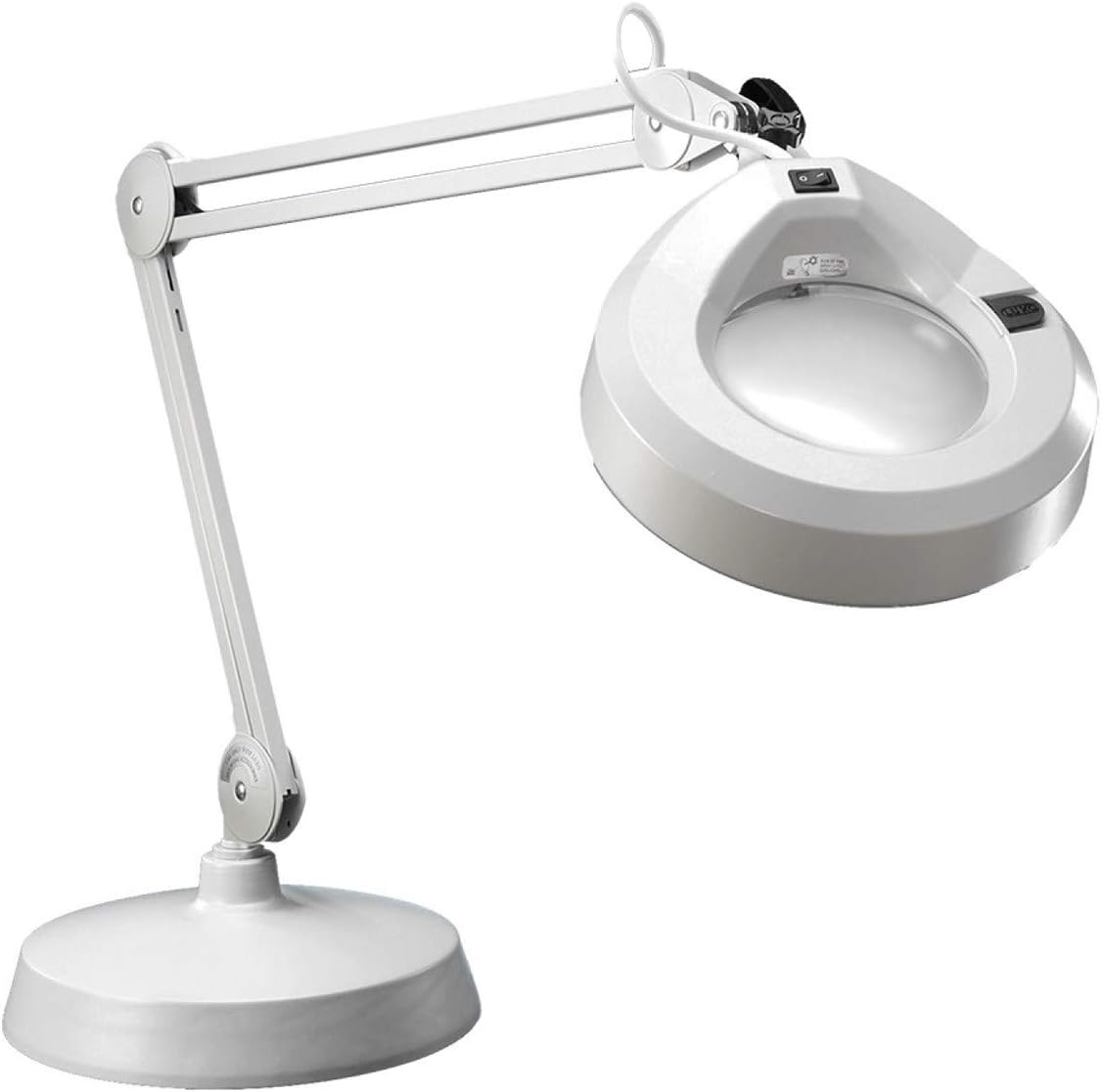 Luxo KFM Magnifier Lamp-30in Arm-5D 2.25x-Weighted Base-Grey