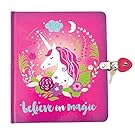 Playhouse Believe in Magic Unicorn Shiny Foil Cover Lock & Key Lined Page Diary for Girls