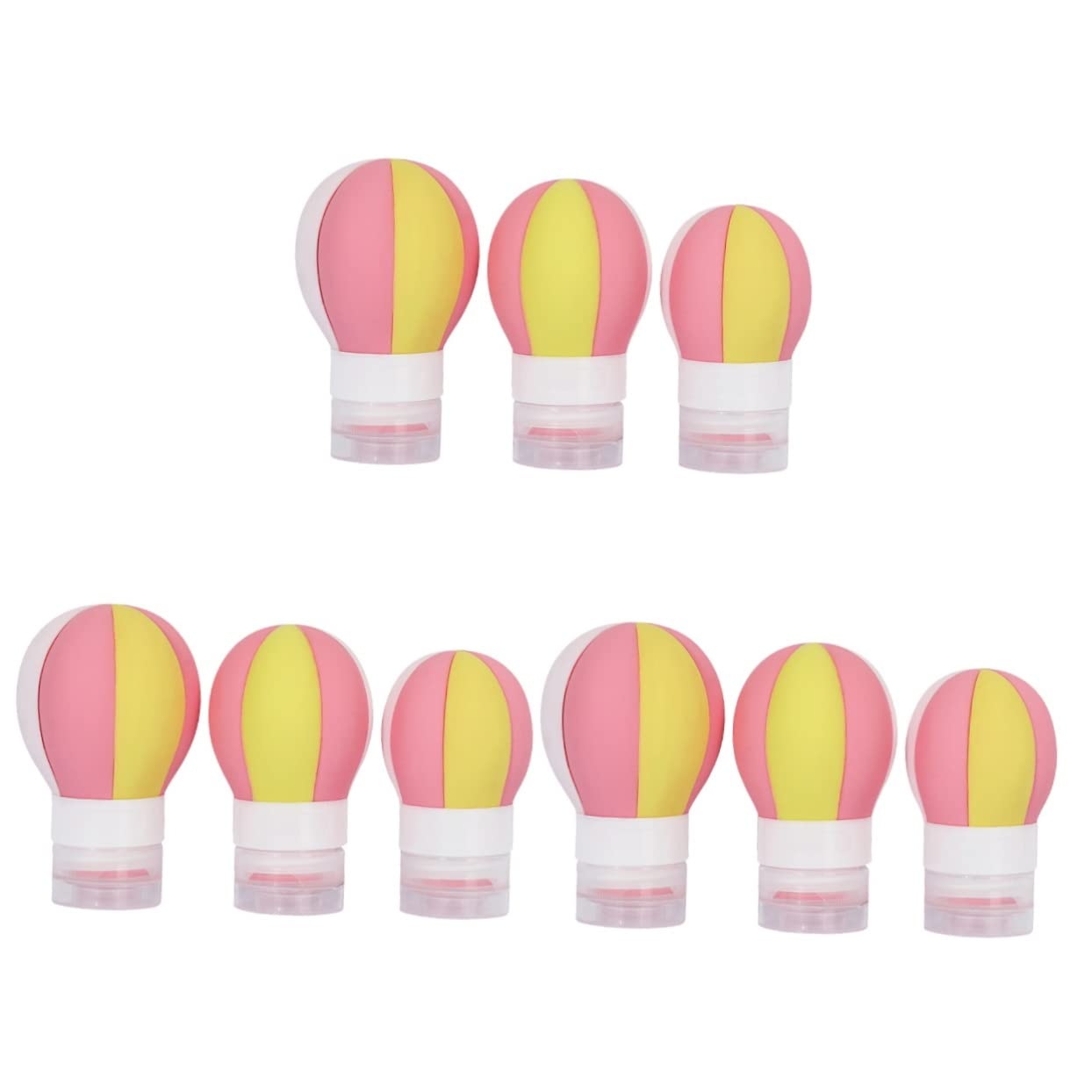 Alipis 9stücke Teiliges Reise-flaschen Kreative Tragbare Ballonförmige Silikon-flaschen Für Lotion Seife Und Flüssigkeiten Nachfüllbar Für Reisen Schule Und Fitnessstudio