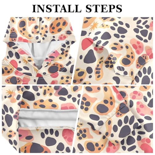 KLL Leopard Print Unisex Girls Boys Sweatshirts Long Sleeve Pullover Hoodies with Kangaroo Pocket3