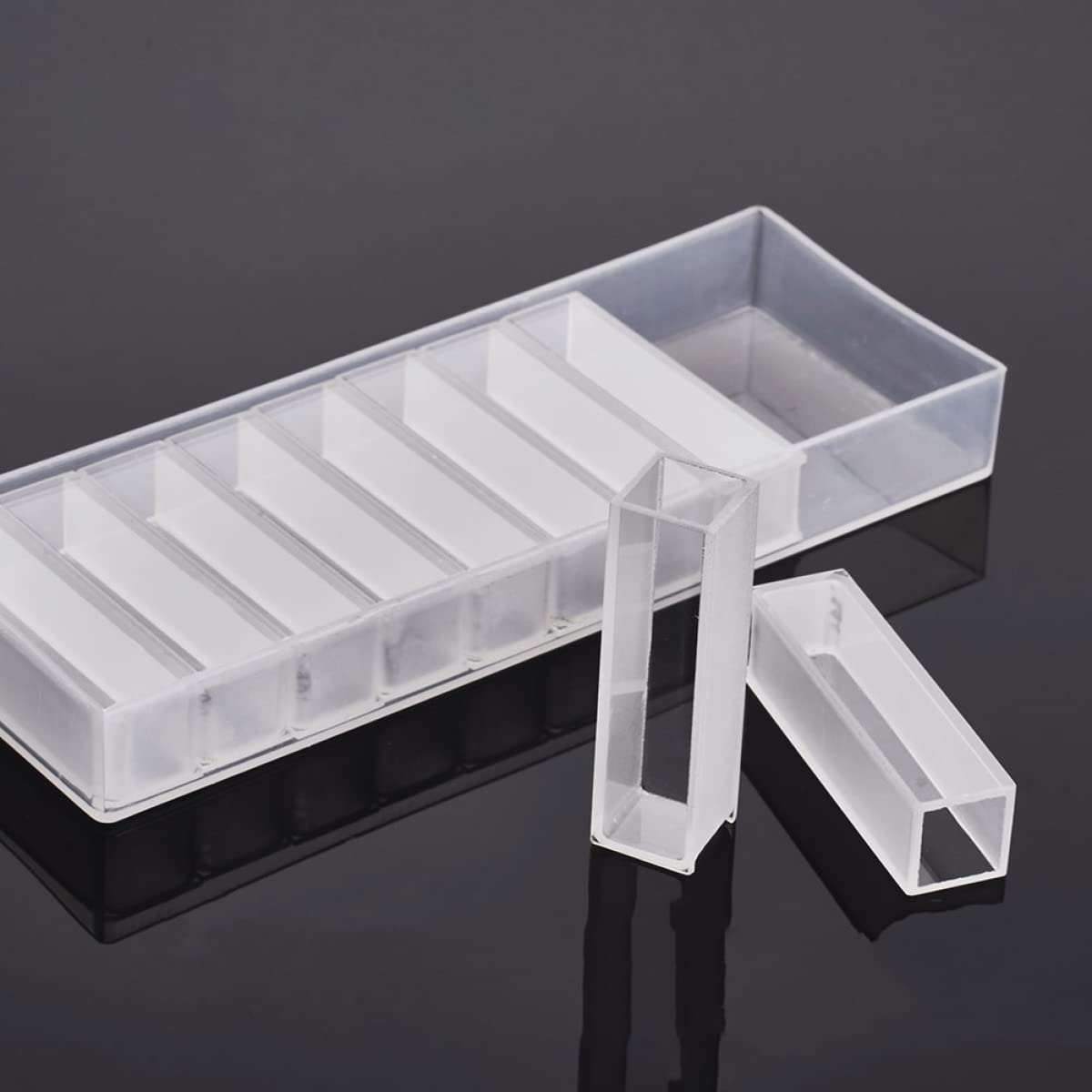 RANRAO Cuvette in vetro 10PCS adatto per spettrofotometro 751/722, percorso ottico 10mm-50mm, 5mm