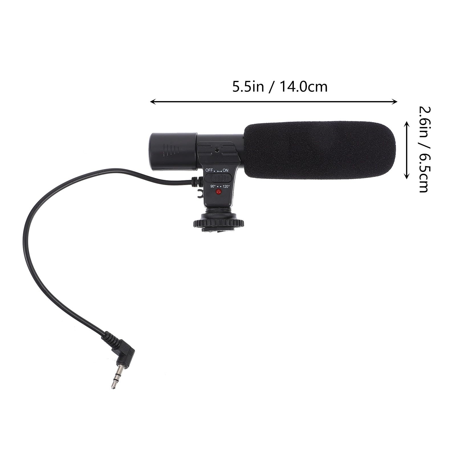 Kisangel Micrófono Portátil y Fácil de Usar Conector de 3.5mm, Material ABC para Cámara y Teléfono Inteligente para Grabación E Entrevistas Profesionales