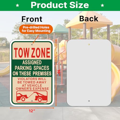 Panneaux de zone de remorquage de stationnement interdit 45x30 cm - 2