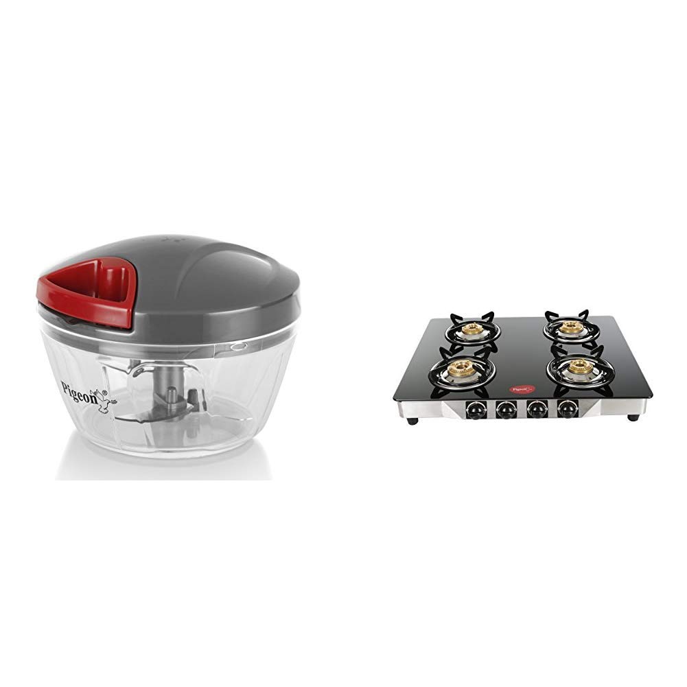 Buy Pigeon By Stovekraft Handy Mini Plastic Chopper With 3 Blades, Grey