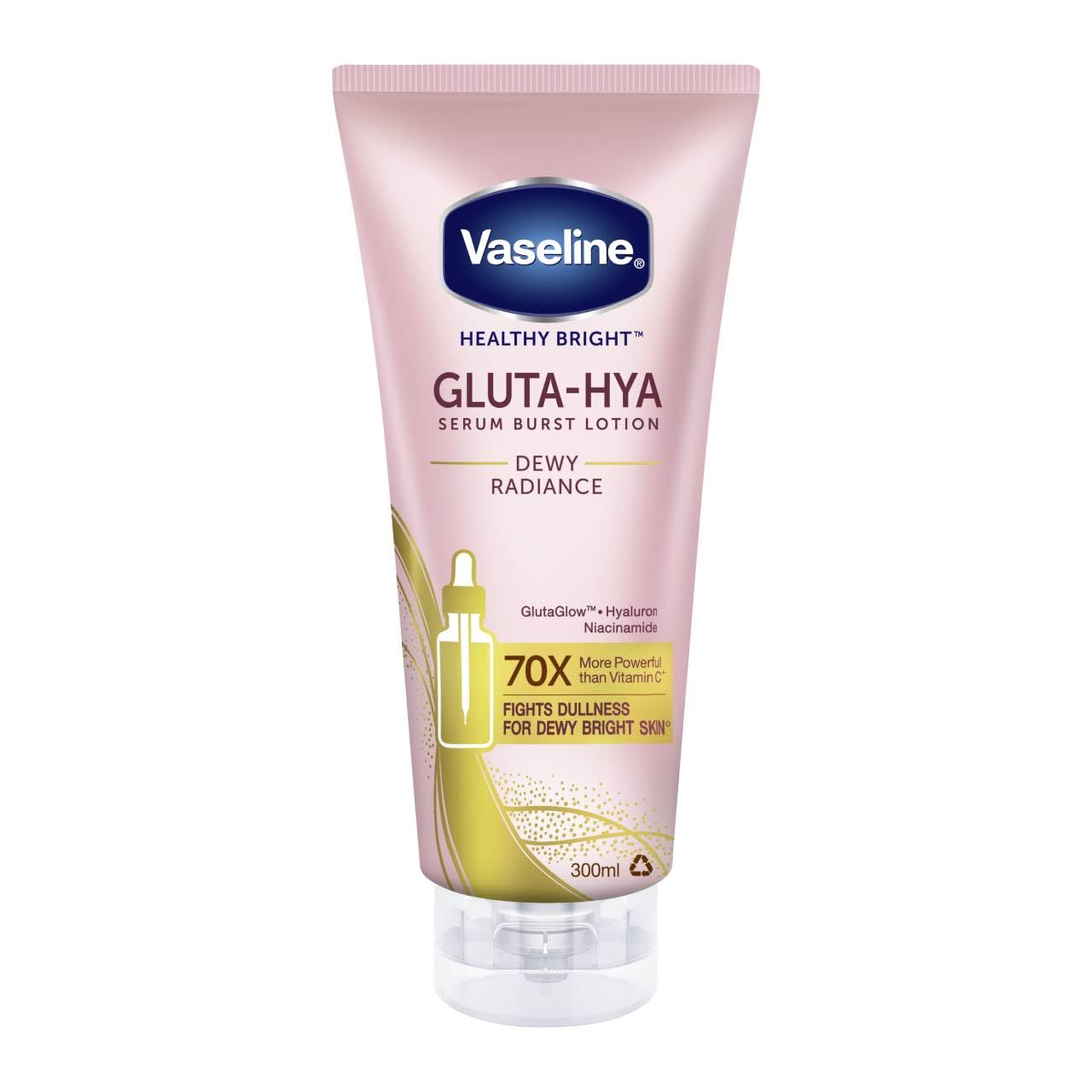 Vaseline Healthy Bright Gluta-Hya Serum Burst Lotion Dewy Radiance, (PACK OF 1) 330ML