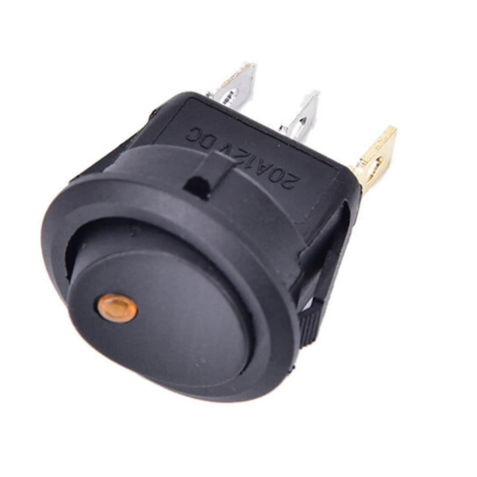 4 szt. okrągły przełącznik kołyskowy wodoodporny DC 12 V 20 A SPST włącznik/wyłącznik 3 piny (4 szt. niebieski)