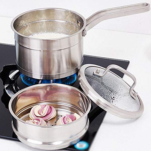Vaporera pequeña de Acero Inoxidable, suplemento alimenticio for bebés de una y Dos Capas, Olla sin Recubrimiento, vaporera pequeña for el hogar