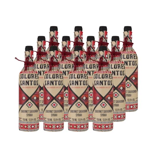 Colchagua Valley Cabernet Sauvignon Syrah tinto 2022 - Colores Santos - Chile - Variedades de uva Cabernet Sauvignon,Syrah - 12x75cl