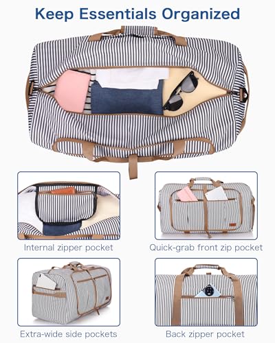 120L Foldable Collapsible Travel Duffle Bag for Men and Women with Shoe Compartment3