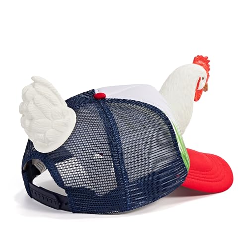 Image of Funny 3D Animal Trucker Hat, Adjustable Mesh Snapback Cap for Men & Women