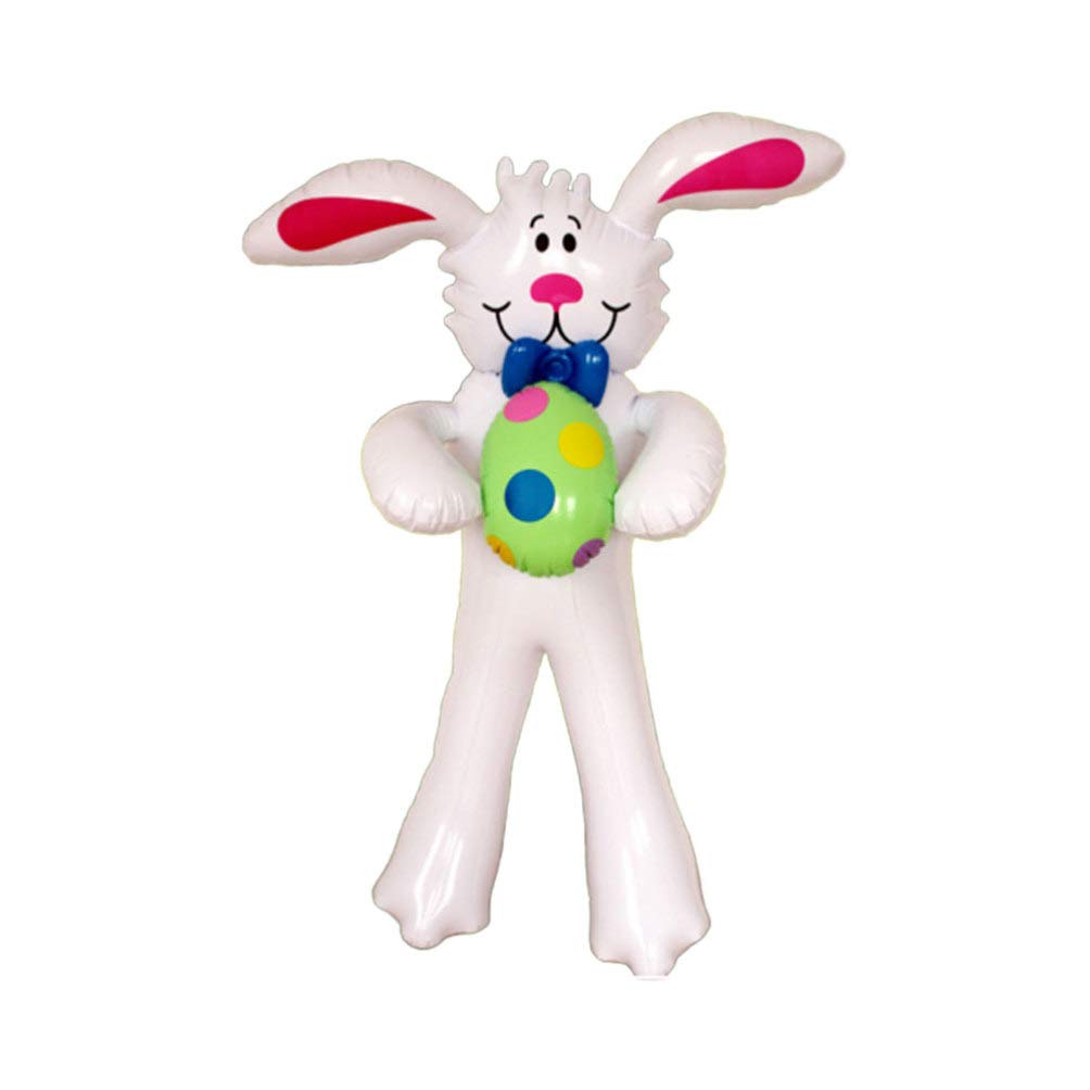 PRETYZOOM Inflatable Rabbit Toys Creative Cartoon Easter Rabbit Model Party Supply Carnival Banquet Rabbit Party Decoration